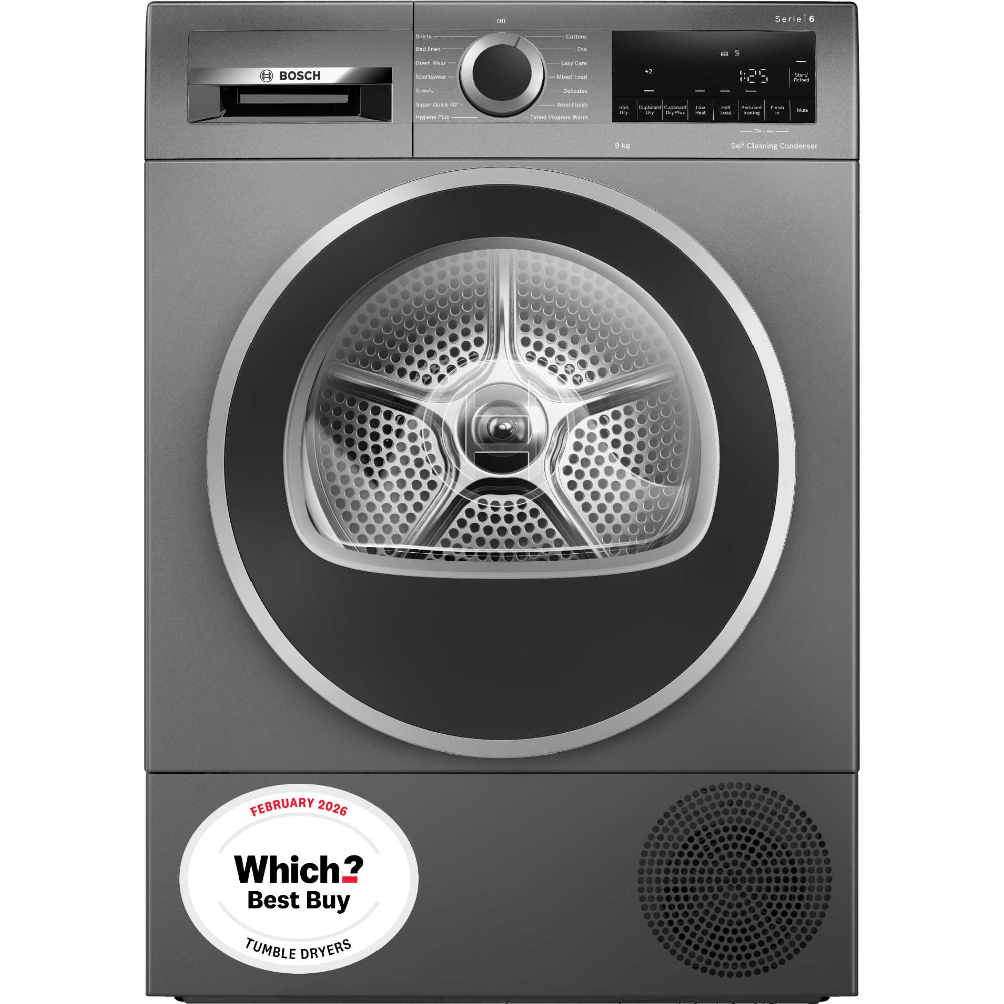 Bosch Series 6 9kg Heat Pump Tumble Dryer - WQG245R2GB - photo 1