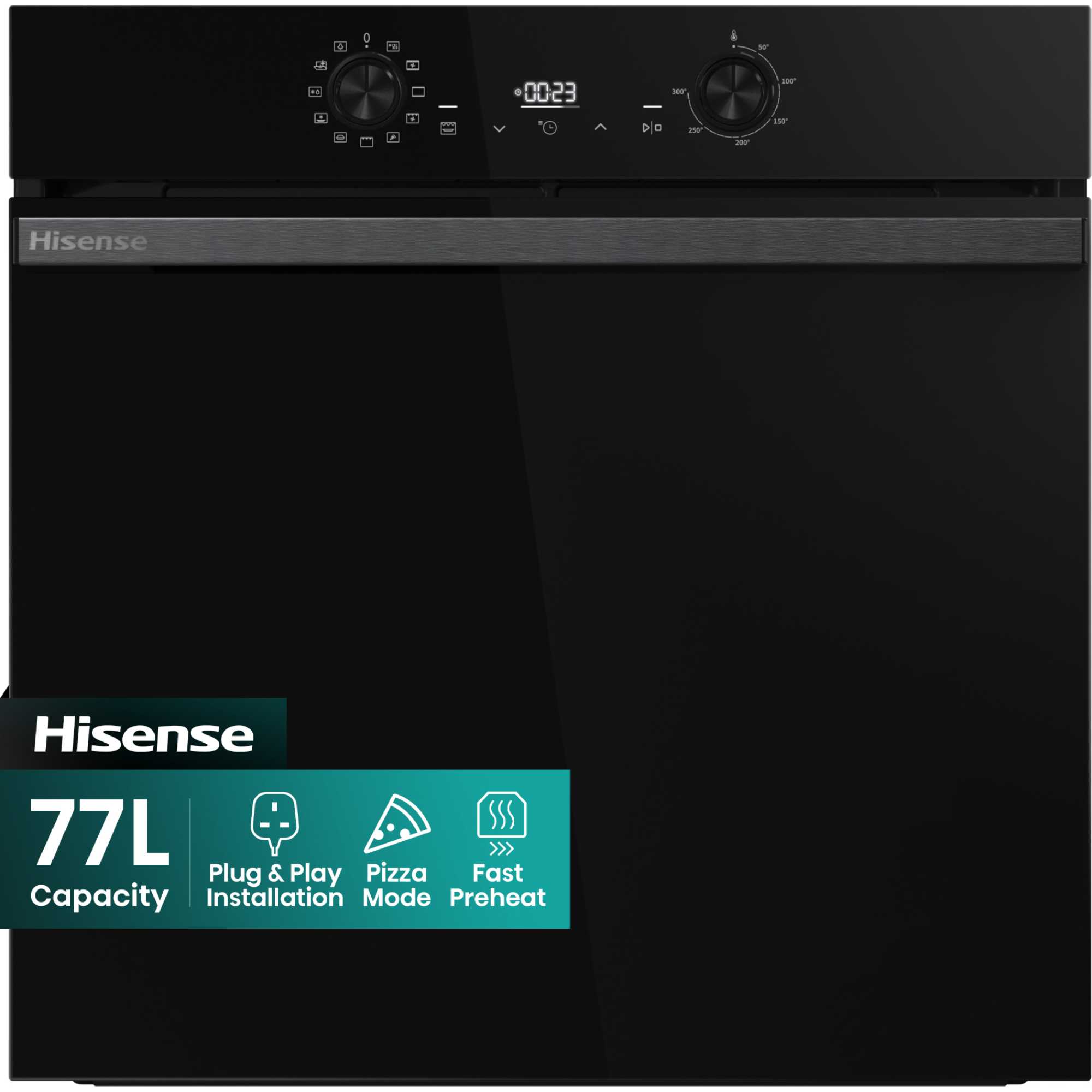 Hisense BI622ABPGUK Hi2 77L Built-in Electric Steam Oven - Black - photo 1