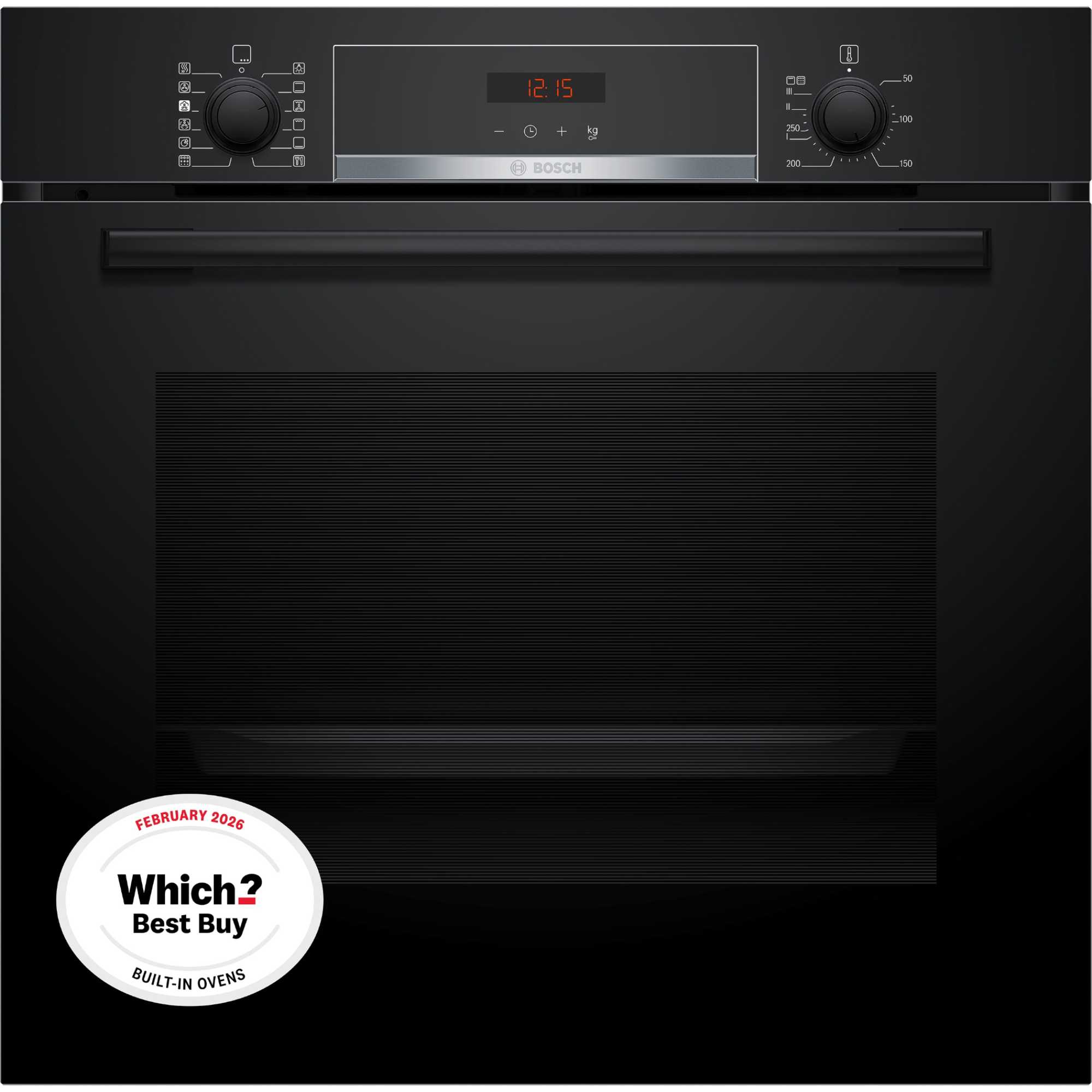 Bosch Series 4 HQA574BB3B Built-In Single Oven with Steam Function - Black - photo 1