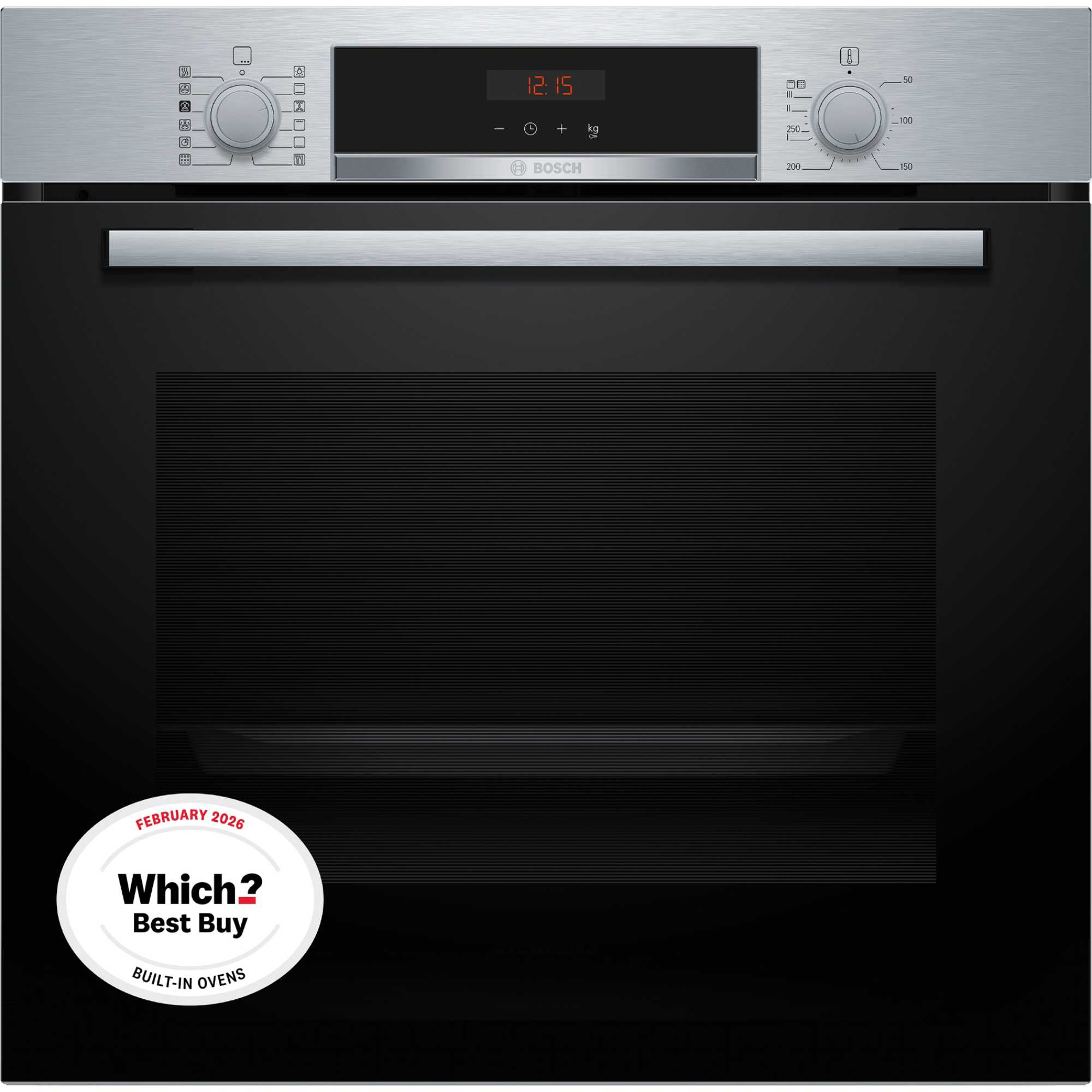 Bosch Series 4 HQA574BS3B Built-in Single Oven with Steam Function - Stainless Steel - photo 1