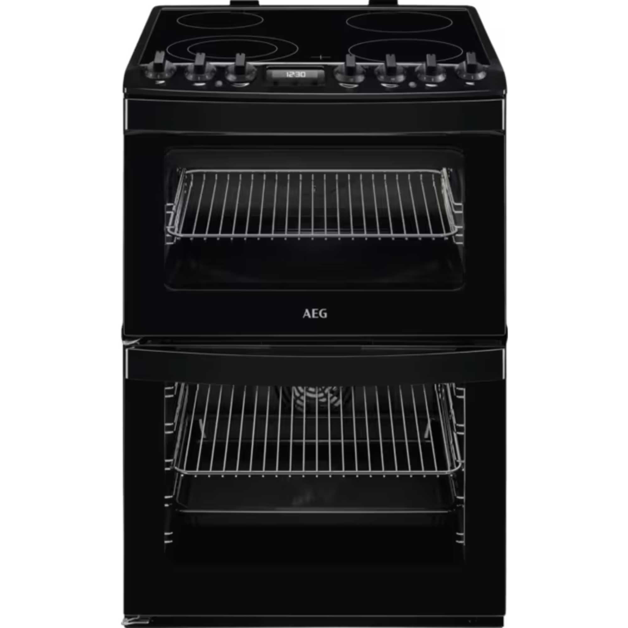 AEG 6000 SteamBake 60cm Electric Double Oven Cooker - CCB6741ACB - photo 1