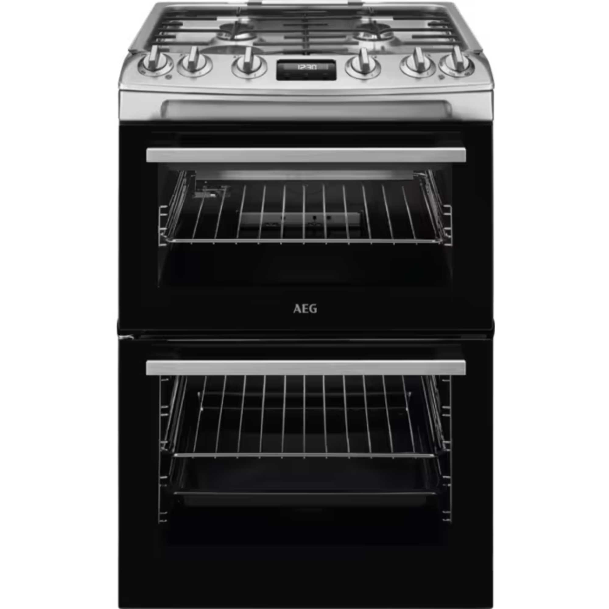 AEG 60cm Gas Double Oven Cooker - CGX6130ACM - photo 1