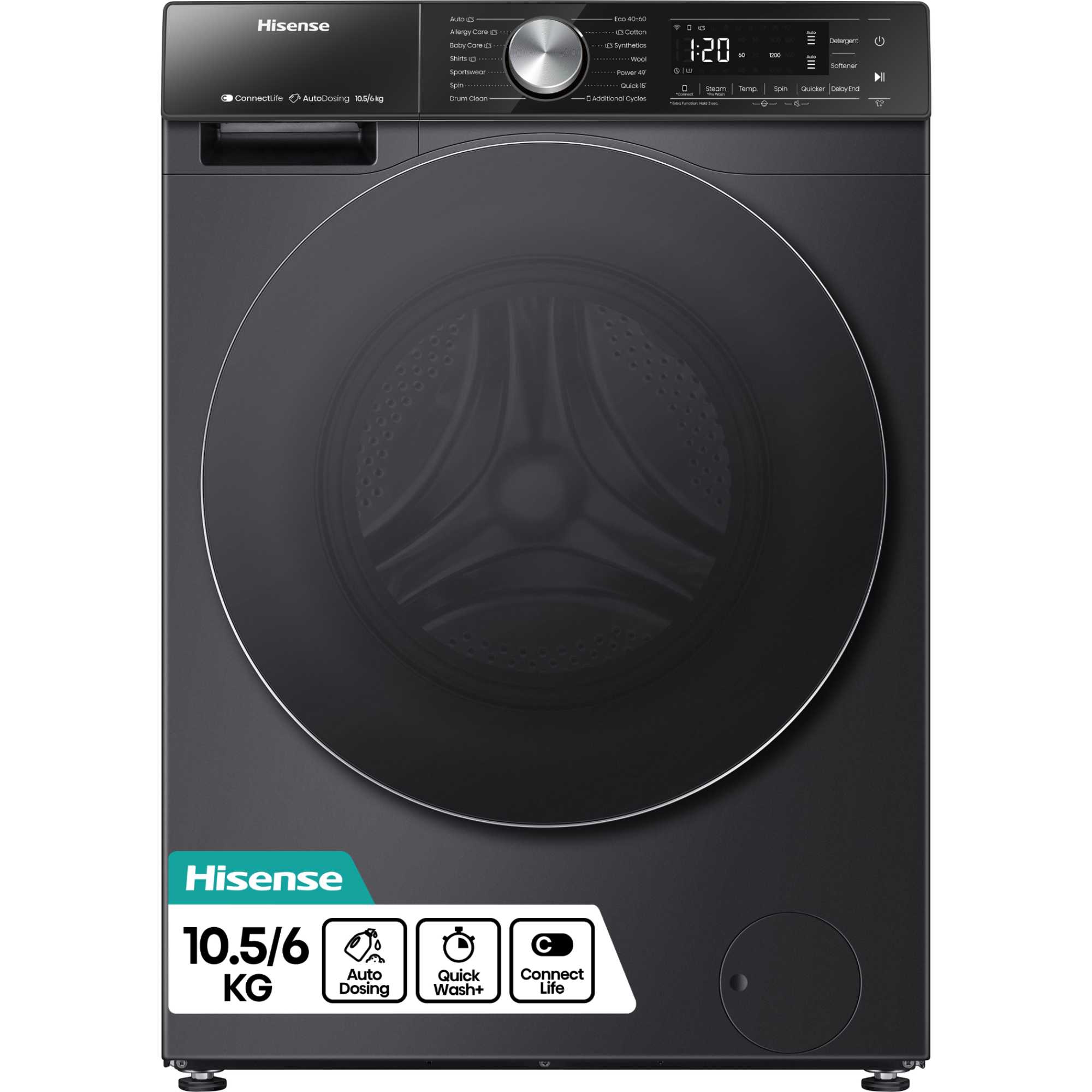 Hisense 10kg Wash 6Kg Dry 1400rpm Washer Dryer - WD5S1045BB - photo 1