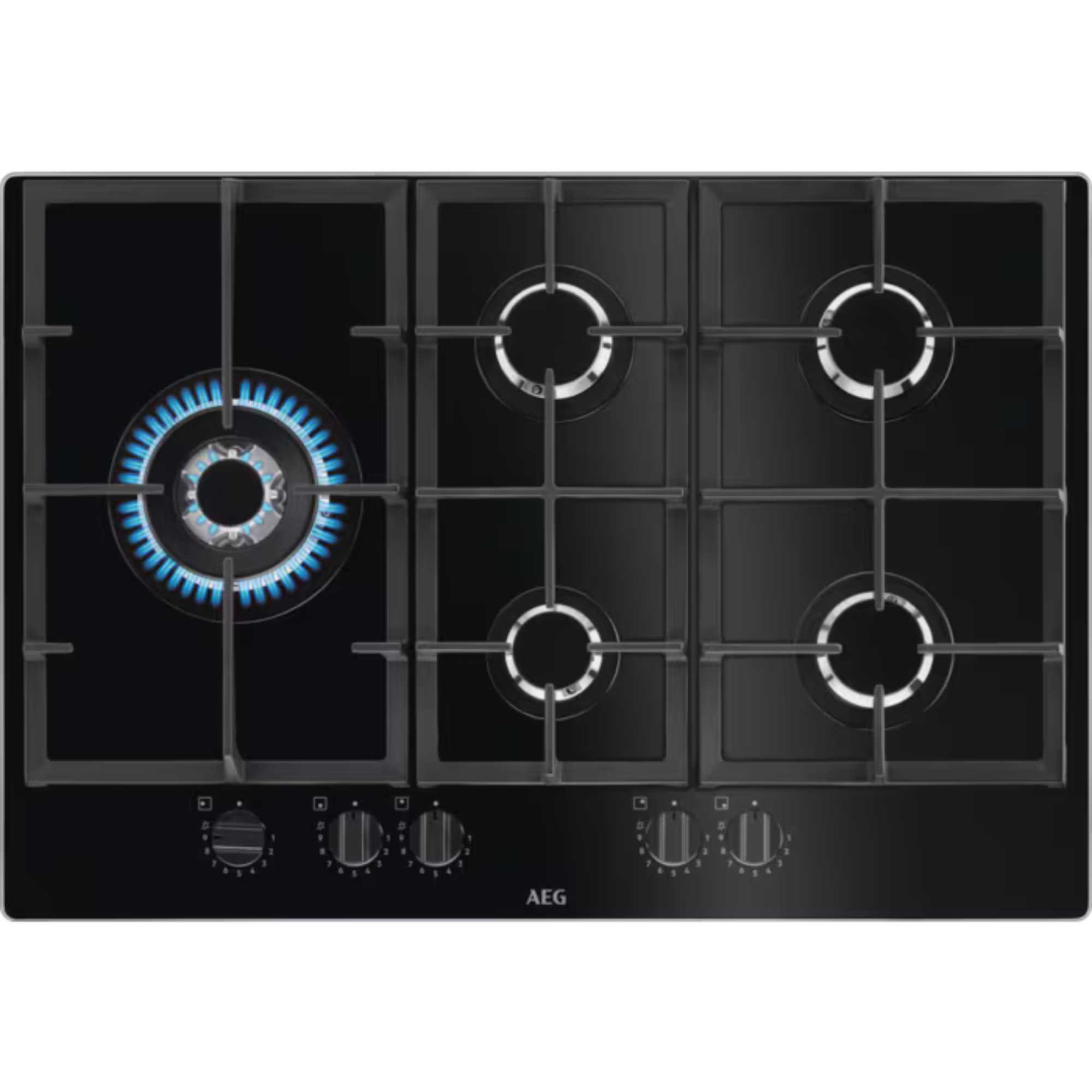 AEG HKB75820NB 6000 75cm 5 Burner Gas Hob - Black - photo 1