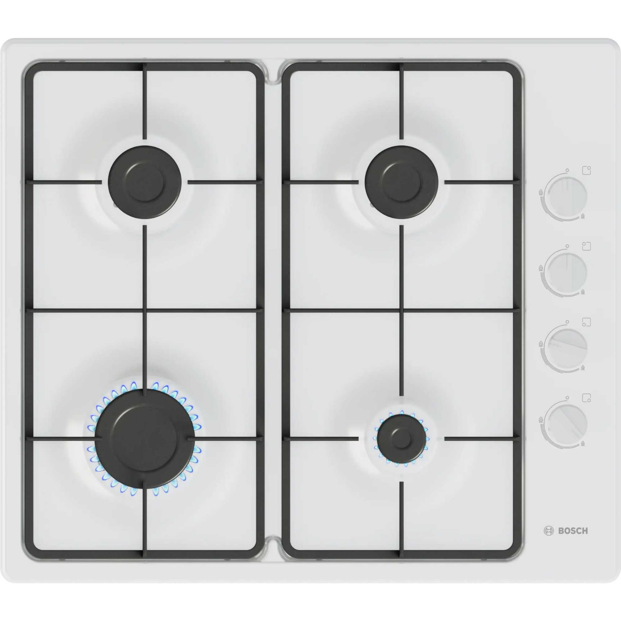 Bosch PBP6B2K60 Series 2 60cm Gas 4 Burner Hob - White - photo 1