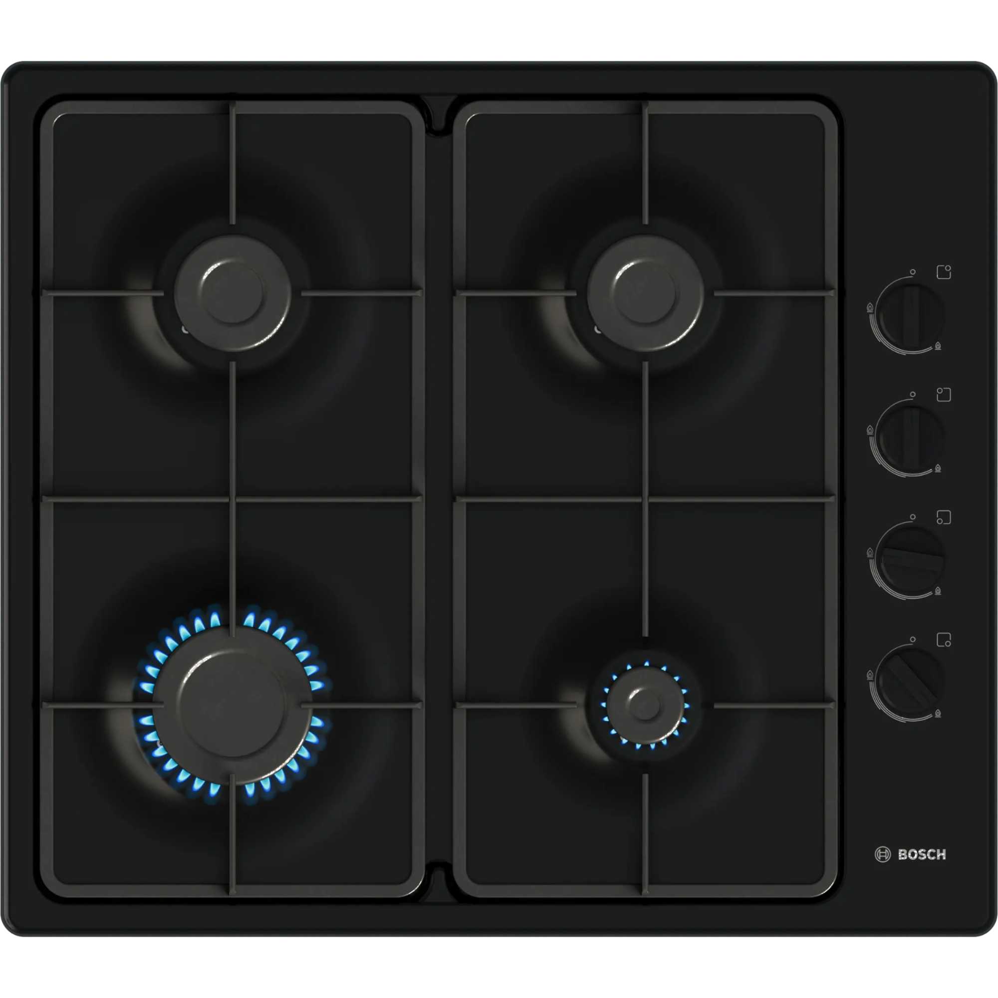Bosch PBP6B6K60 Series 2 60cm Gas 4 Burner Hob - Black - photo 1