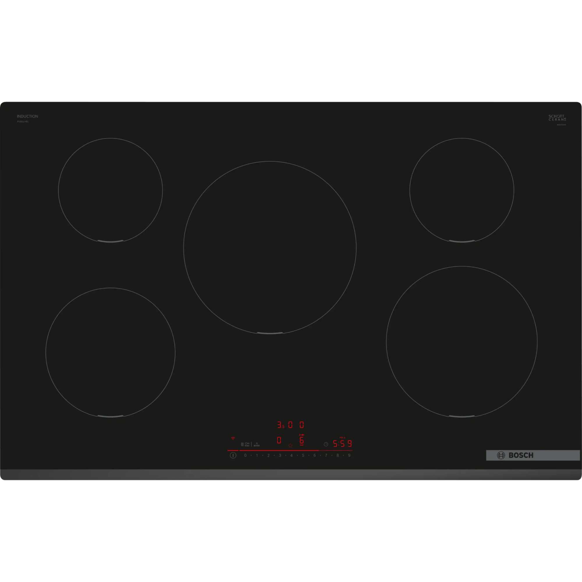 Bosch PIV831HB1E Series 6 5 Burner 80cm Induction Hob - Black - photo 1