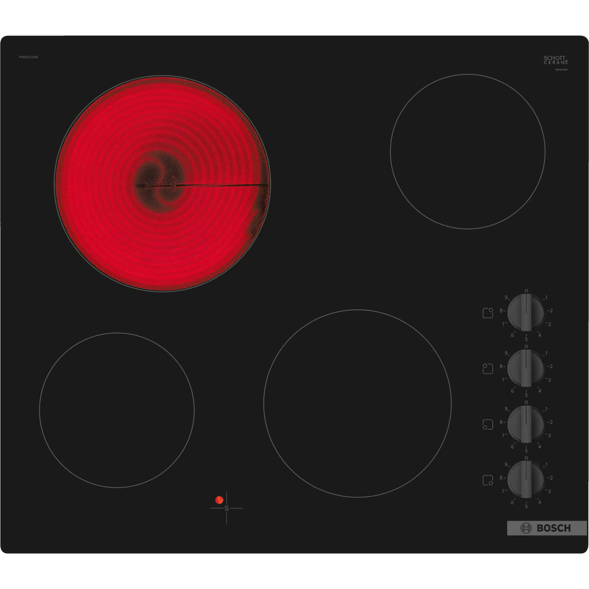 Bosch Series 2 PKE611CA3E 60cm Frameless Electric Hob - Black - photo 1