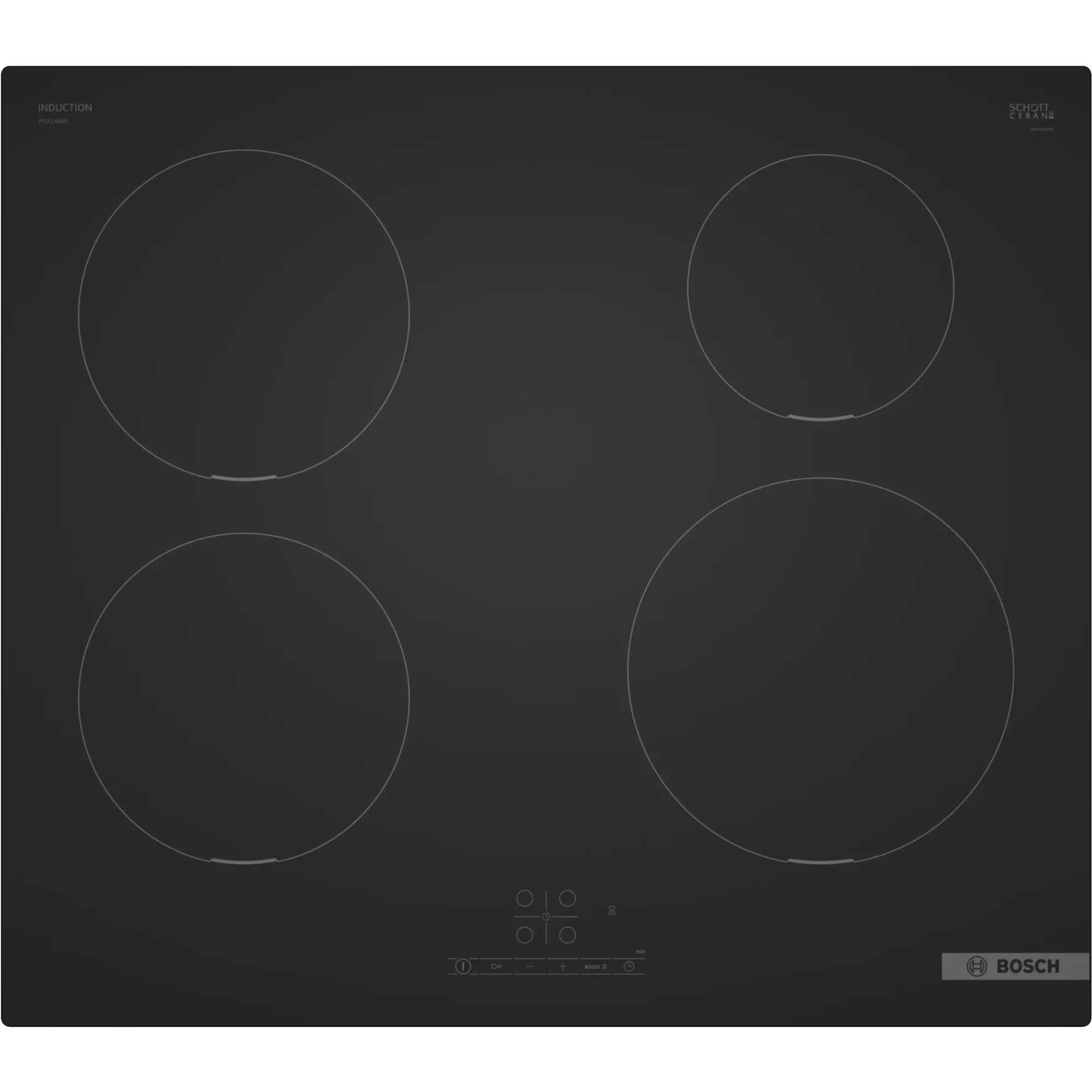 Bosch Series 4 60cm 4 Zone Induction Hob - Black - photo 1