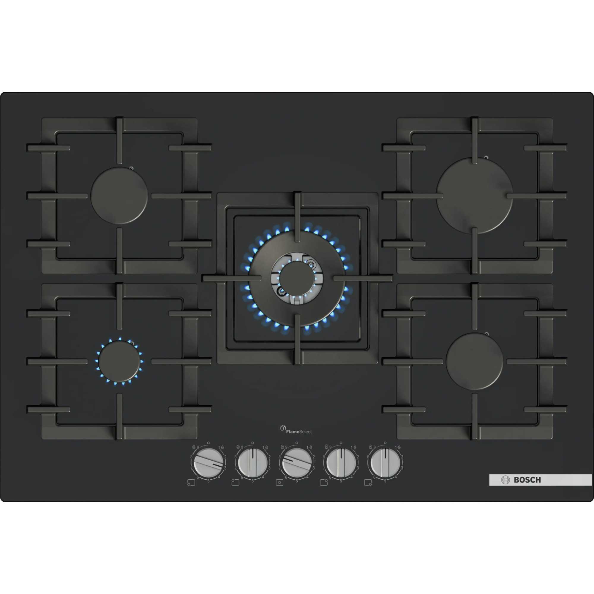 Bosch Series 6 PPQ7A6I40 75cm Gas Hob 5 Burners Tempered Glass - Black - photo 1