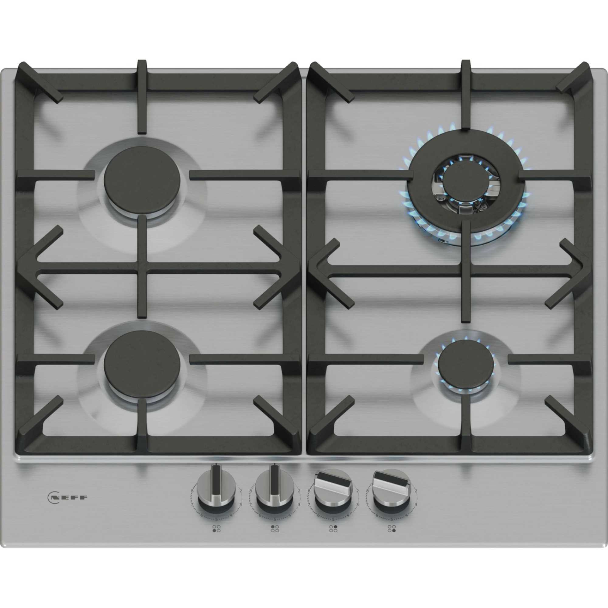 NEFF T26CIH8N0 N70 60cm 4 Burner Gas Hob - Stainless Steel - photo 1