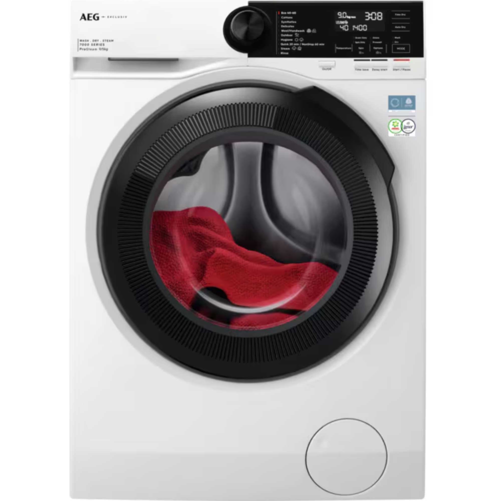 AEG 7000 9kg ProSteam Condenser Washer Dryer - LWR72956M4B - photo 1