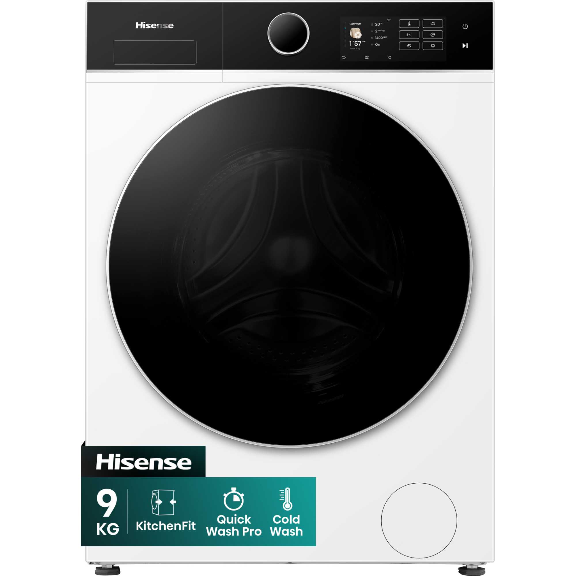 Hisense 5i Series 9kg 1400rpm Washing Machine - WF5I9043BWFS