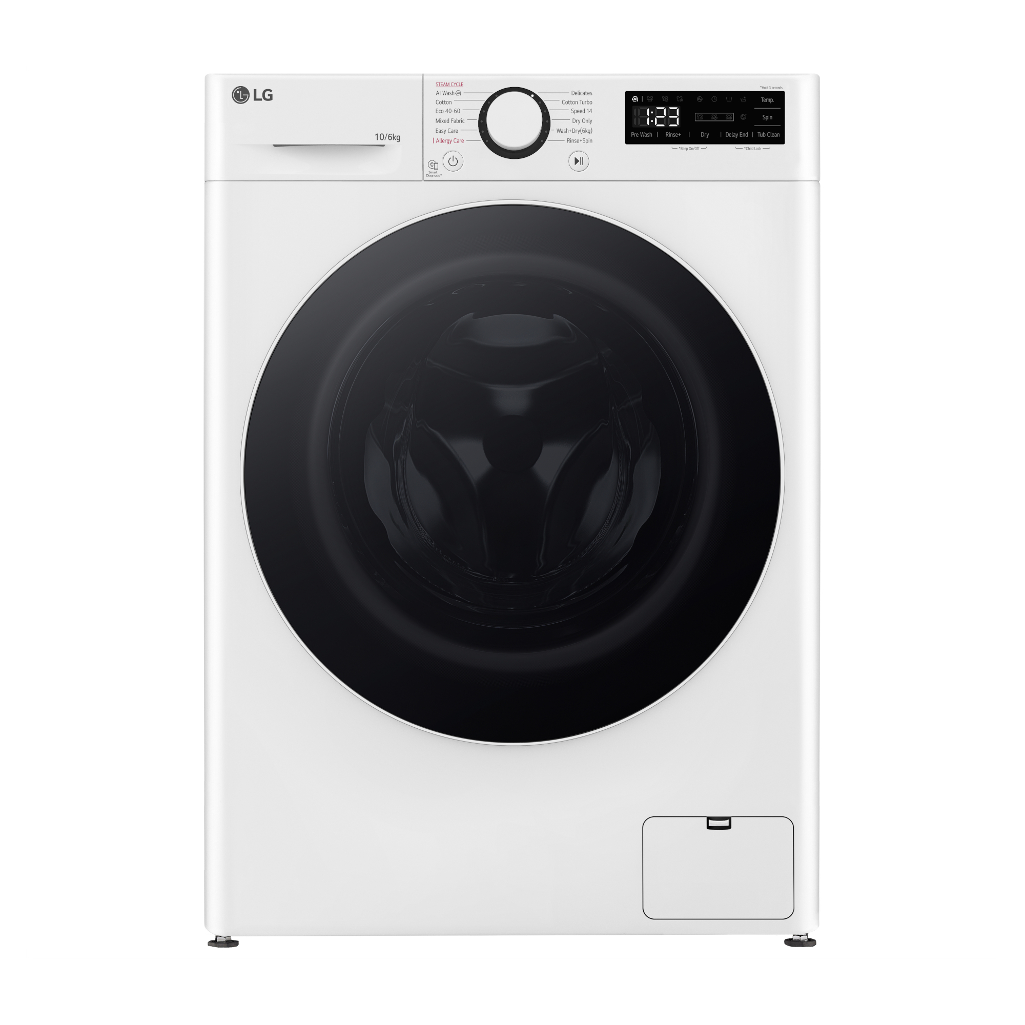 LG Seires 4 AI Direct Drive 10kg Wash 6kg Dry 1400rpm Washer Dryer - FWY606WWLN1 - photo 1