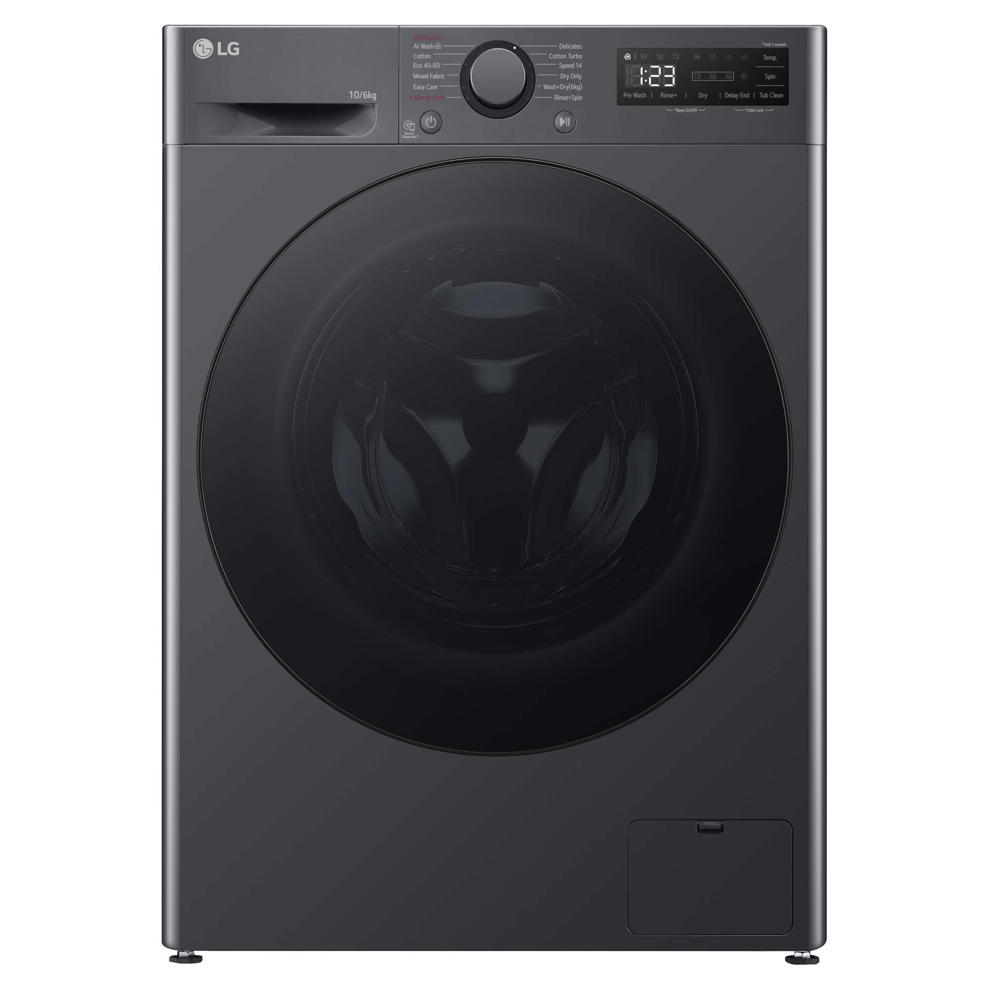 LG Series 4 AI Direct Drive10kg Wash 6kg Dry 1400rpm Washer Dryer - FWY606GBLN1 - photo 1