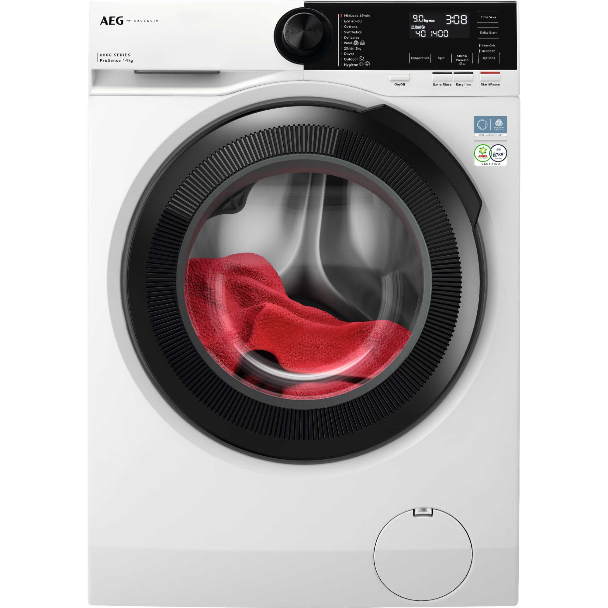 AEG 6000 ProSense 9kg 1400rpm Washing Machine - LFR62944B
