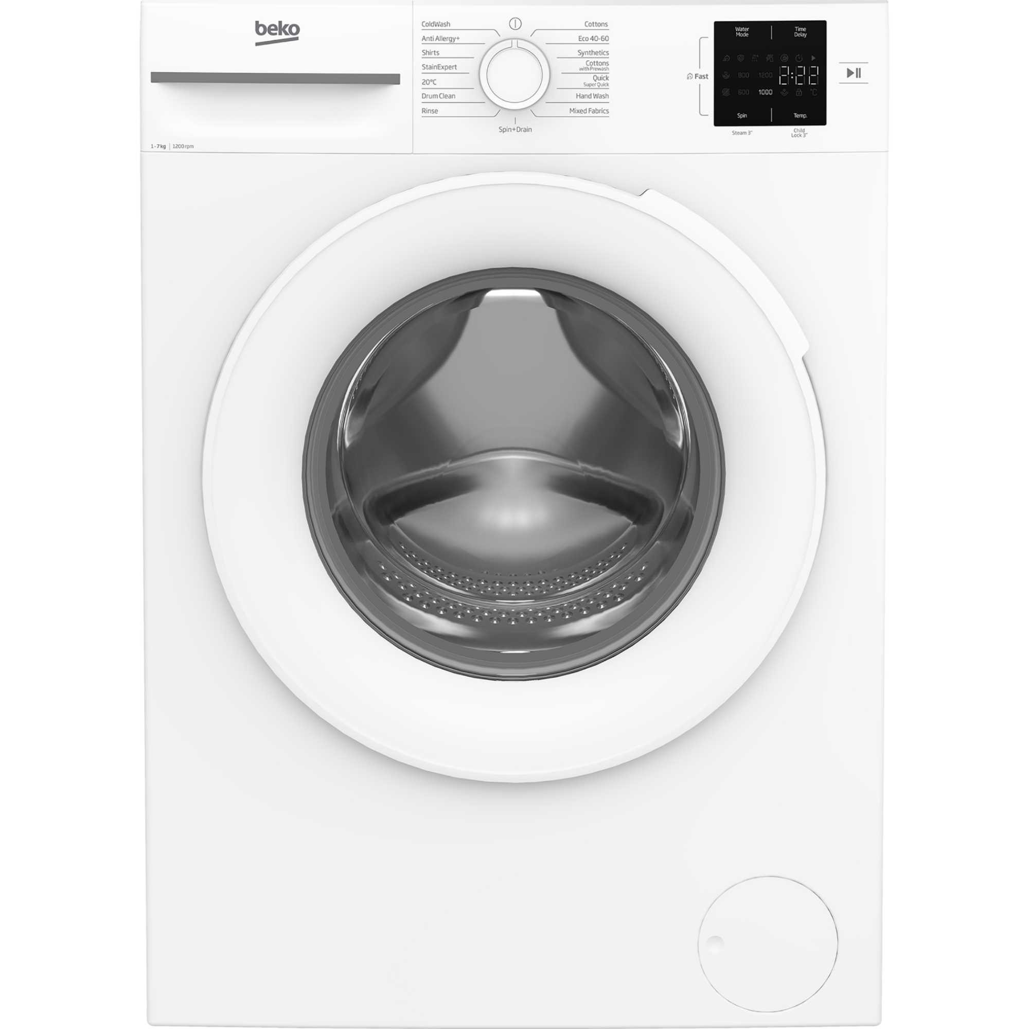 Beko 7kg 1200rpm RecycledTub Washing Machine - BM1WU3721W