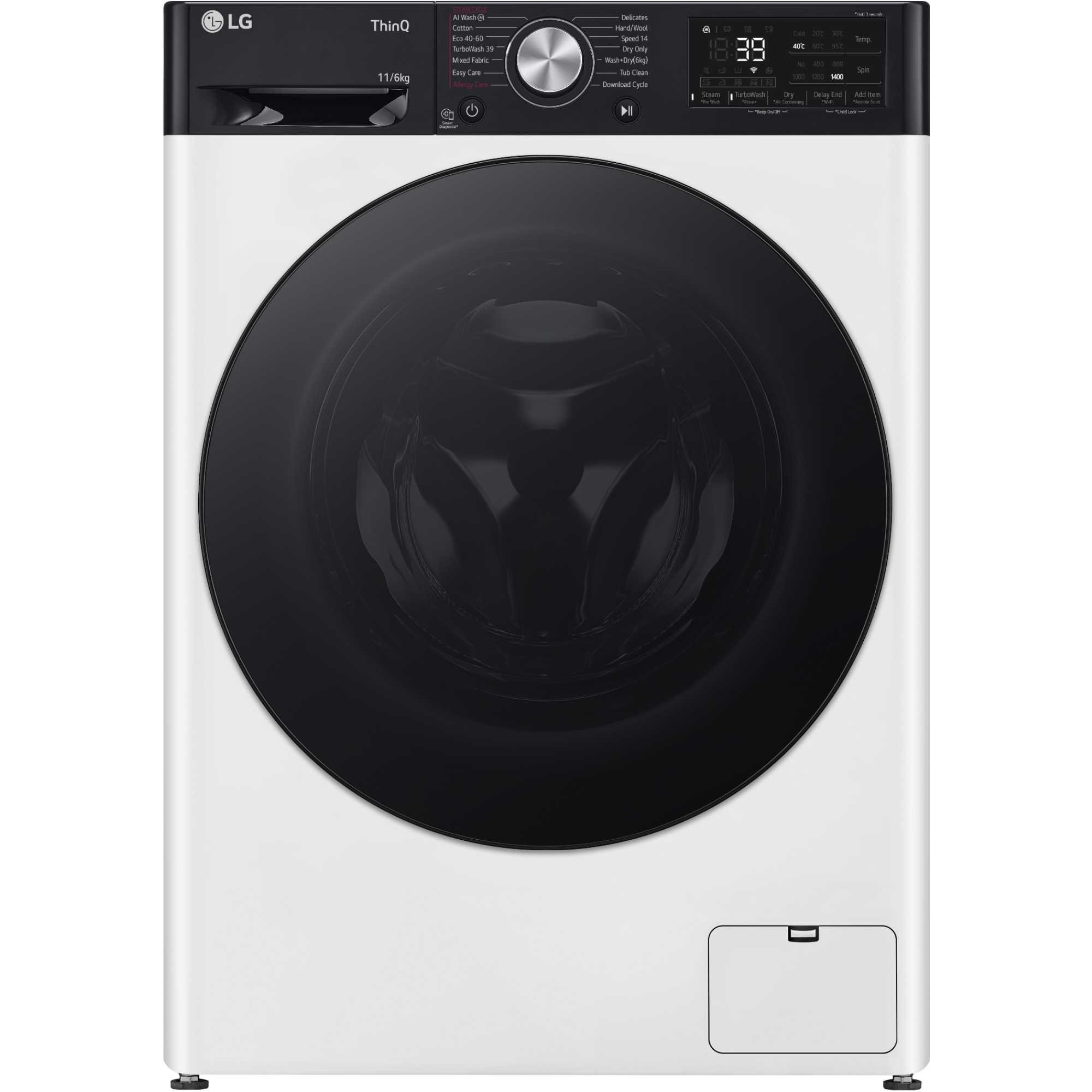 LG Series 7 DUAL Dry 11kg Wash 6kg Dry 1400rpm Washer Dryer - FWY916WBTN1 - photo 1