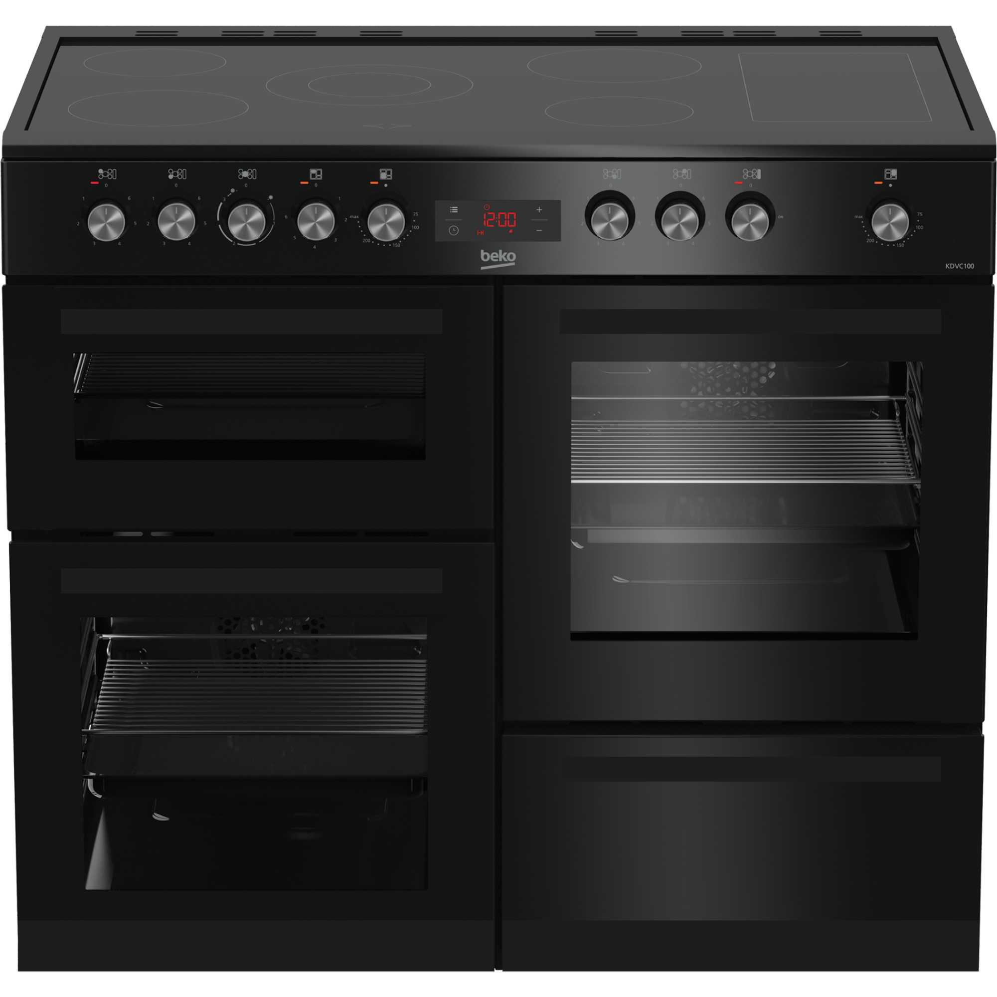 Beko 100cm Electric Range Cooker - KDVC100K - photo 1