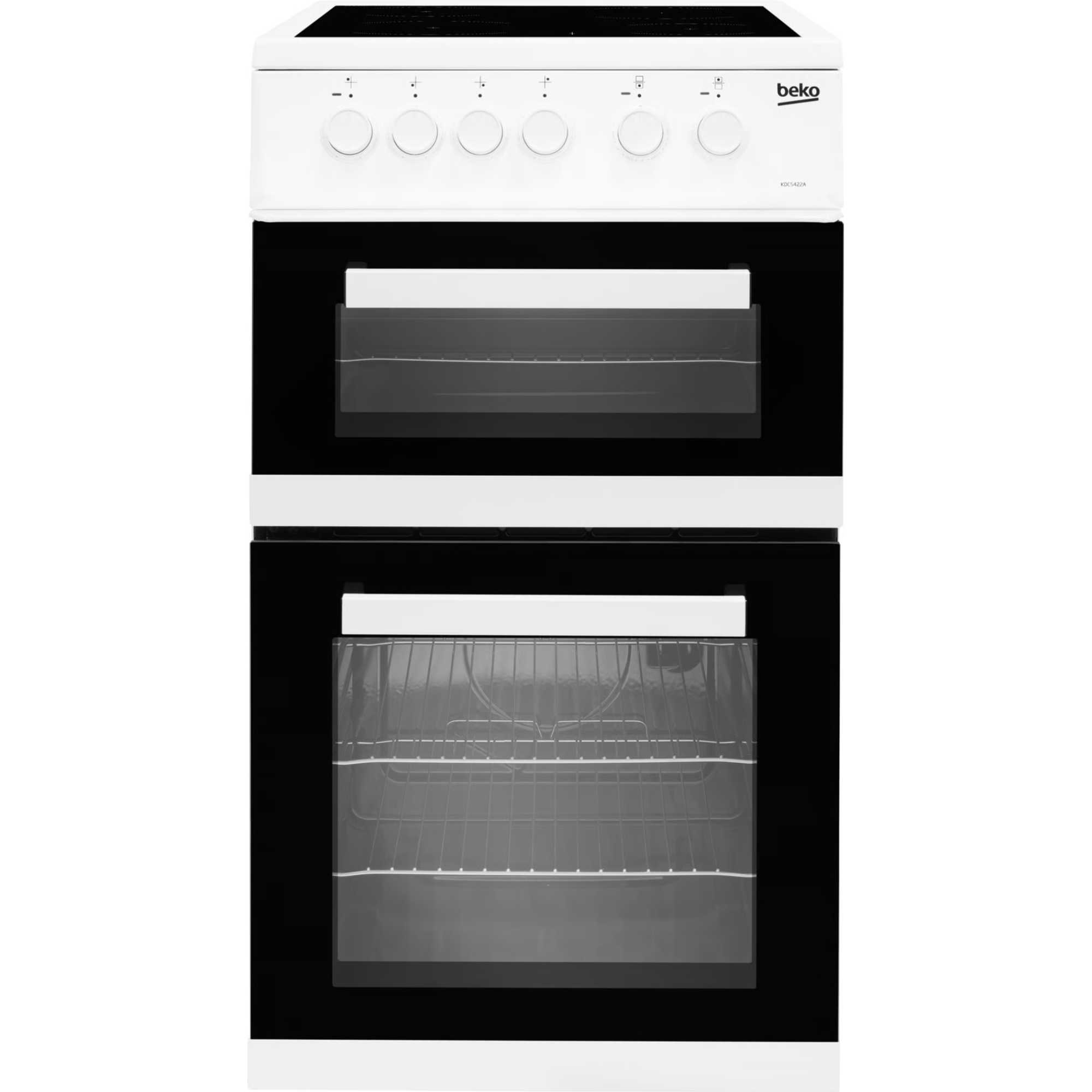 Beko 50cm Electric Single Oven Cooker - KDC5422AW - photo 1