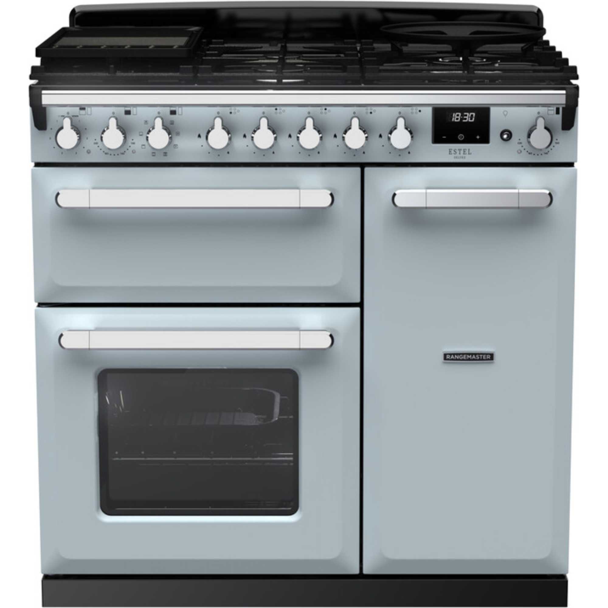 Rangemaster Estel Deluxe 90 90cm Dual Fuel Range Cooker - ESDL90DFPMSB/CM1 - photo 1