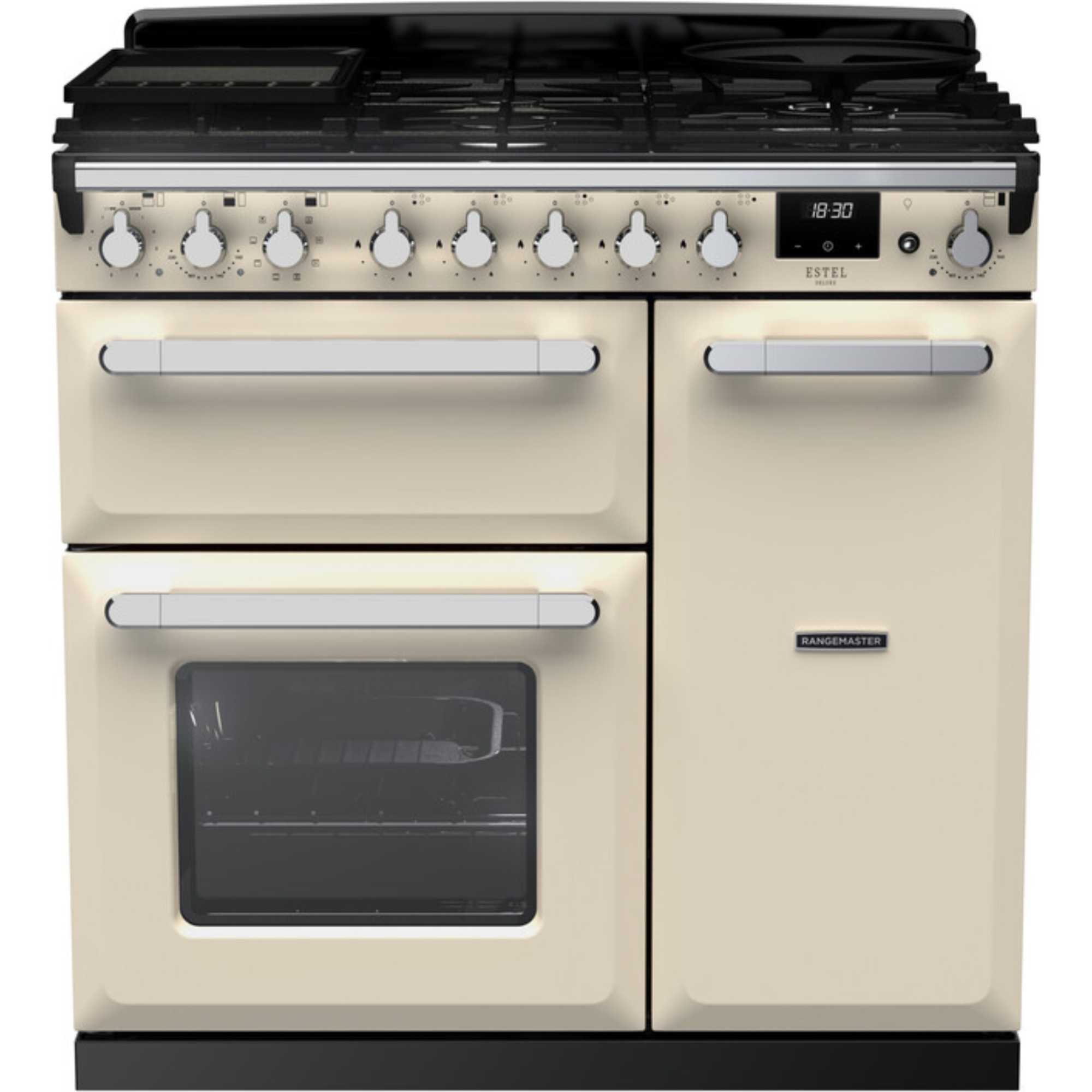 Rangemaster Estel Deluxe 90 90cm Dual Fuel Range Cooker - ESDL90DFPPCR/CM1 - photo 1