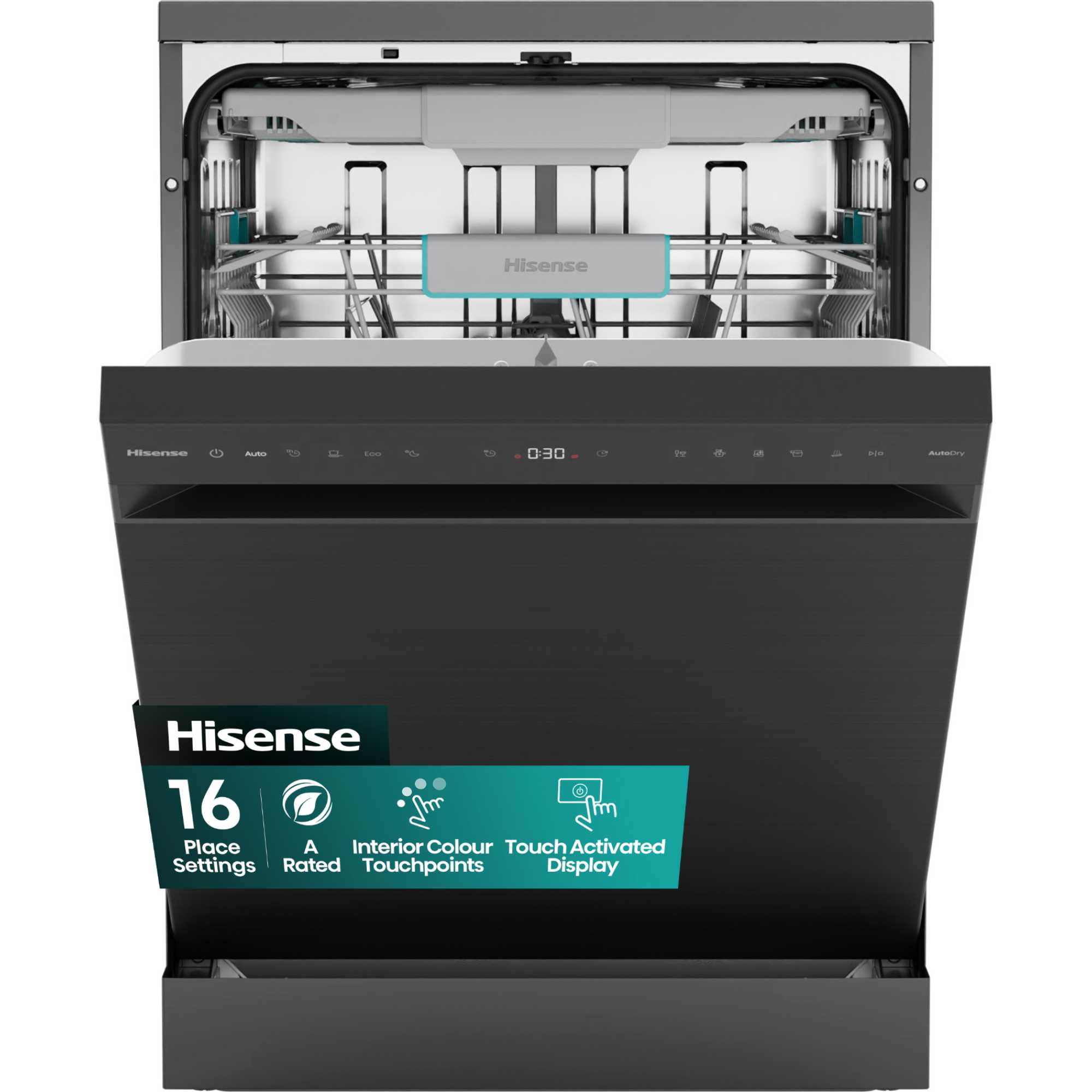 Hisense Hi6 Full-Sized Freestanding Dishwasher - HS663A90BXUK - photo 1