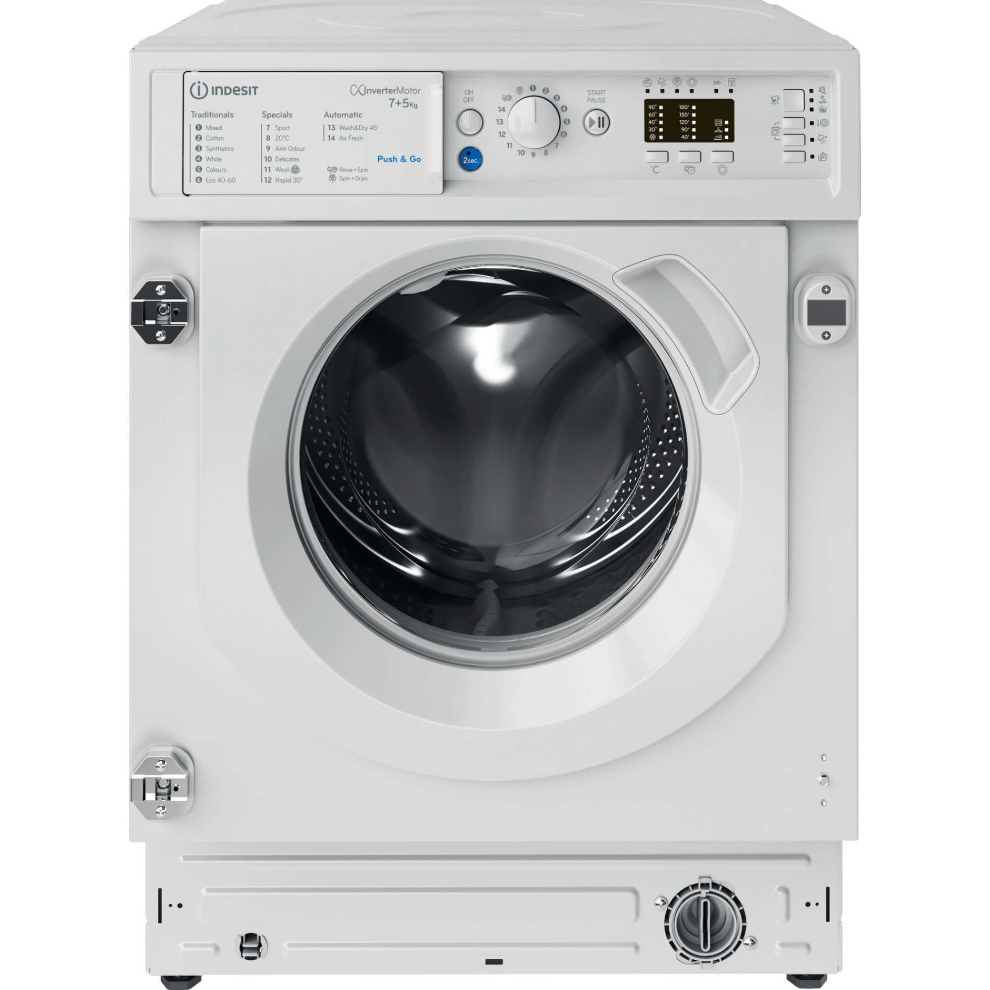Indesit Push&Go 7kg Wash 5kg Dry 1400rpm Built-In Washer Dryer - BI WDIL 75148 UK - photo 1