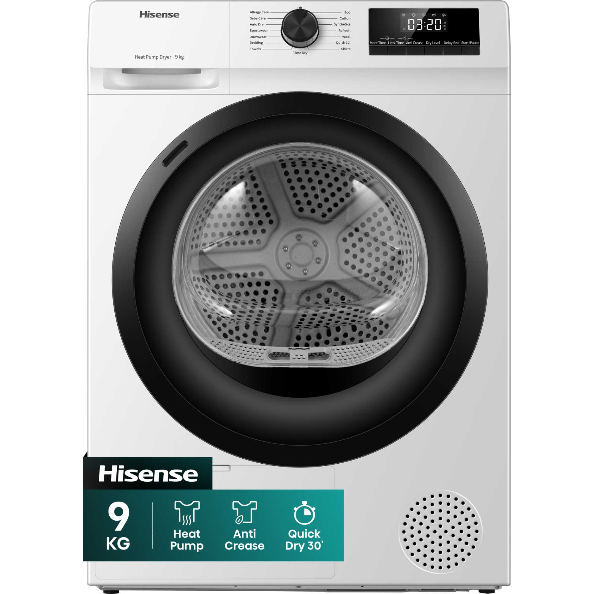 Hisense 9kg Heat Pump Tumble Dryer - DH1Q902BW2 - photo 1