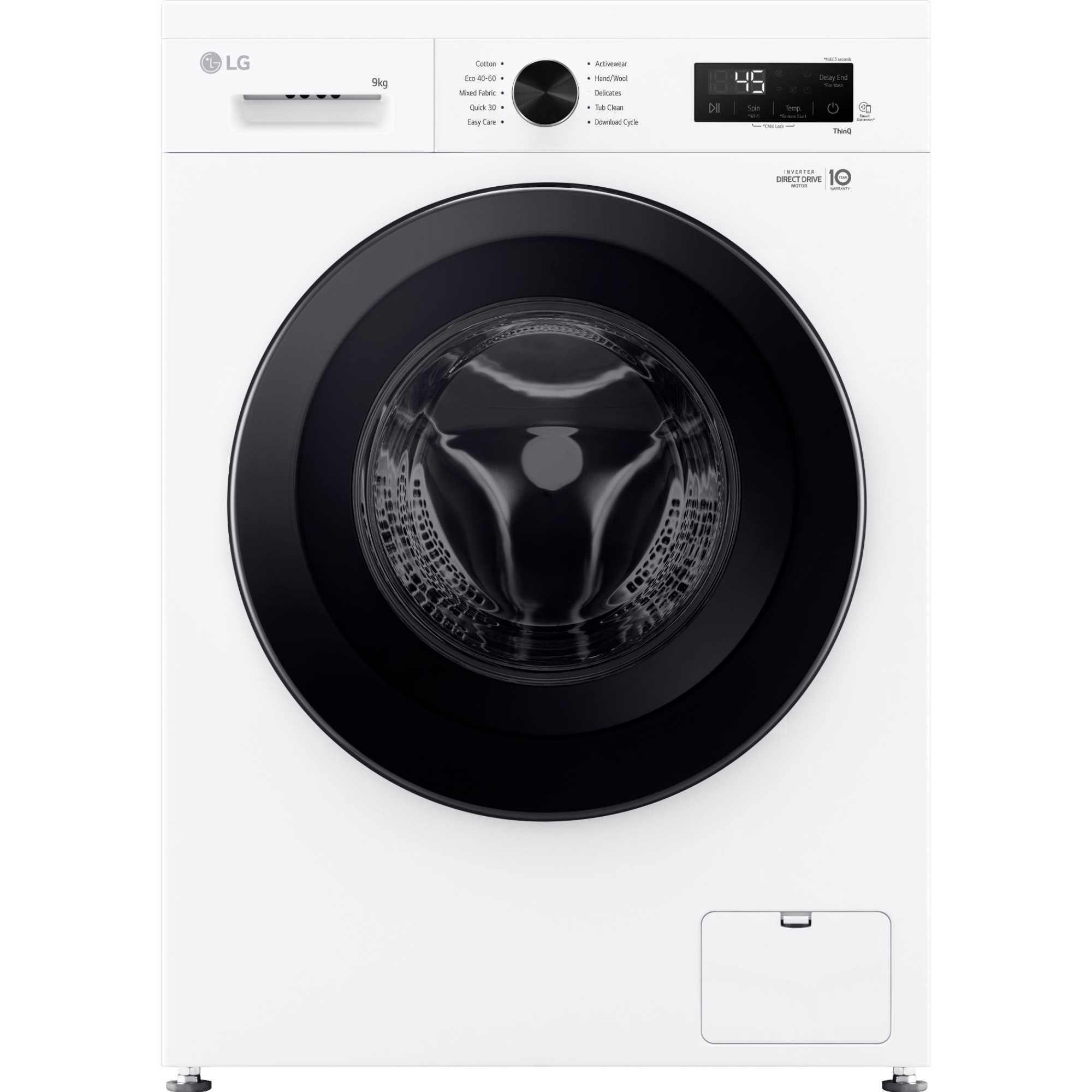 LG Series 2 Direct Drive 9kg 1400rpm Washing Machine - F4X1009NWK